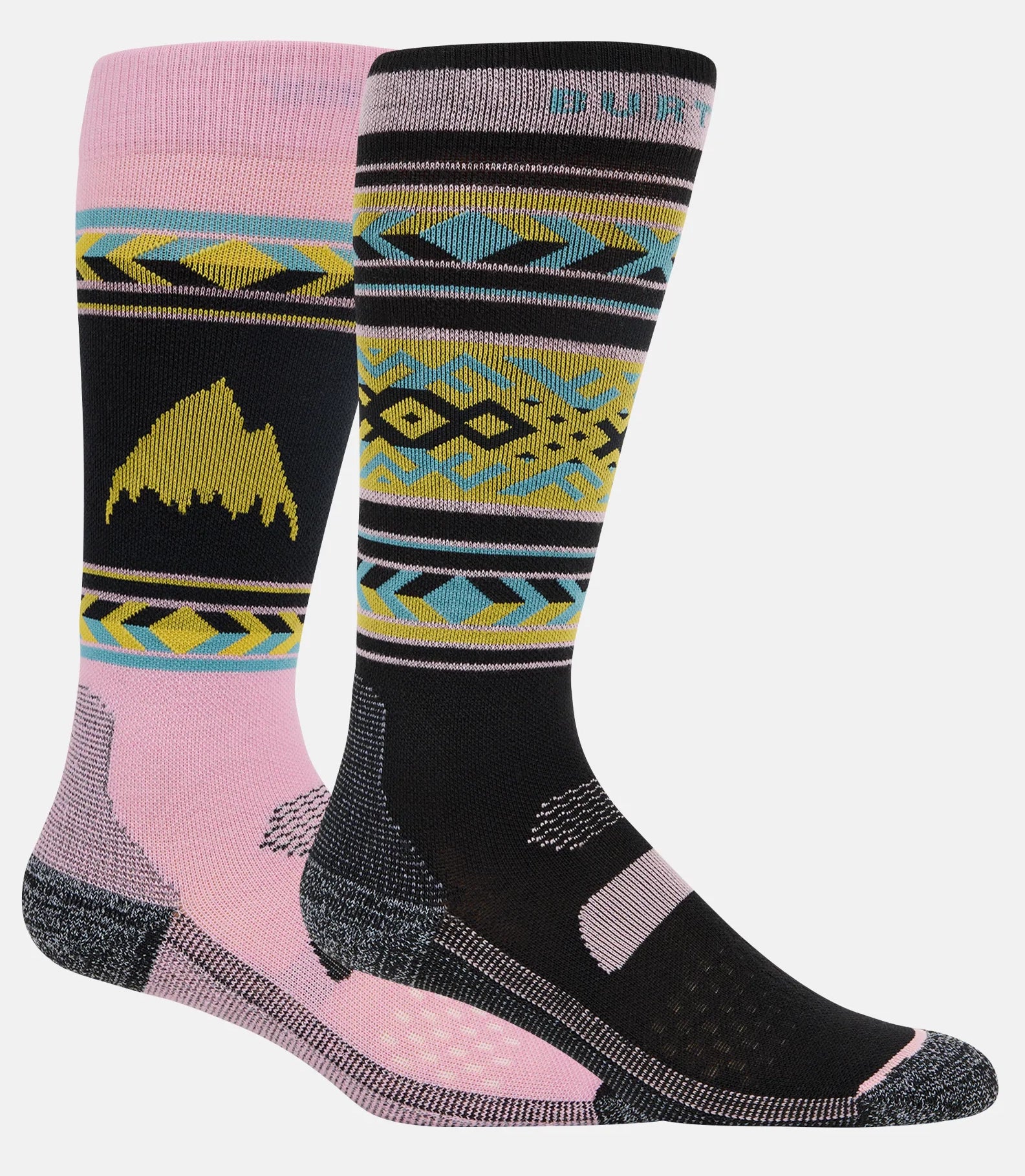 Burton Performance Lightweight Two Pack Socks Womens Powder Blush - Elevation107