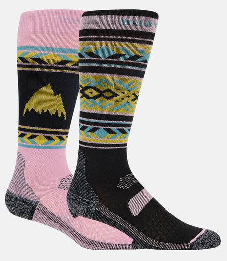 Burton Performance Lightweight Two Pack Socks Womens Powder Blush - Elevation107