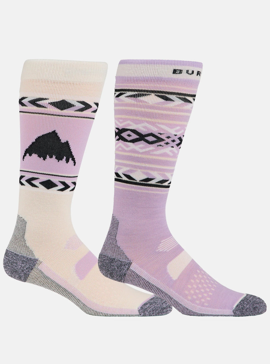 Burton Women's Performance Lightweight Socks 2 Pack 2026 Washed Lavender
