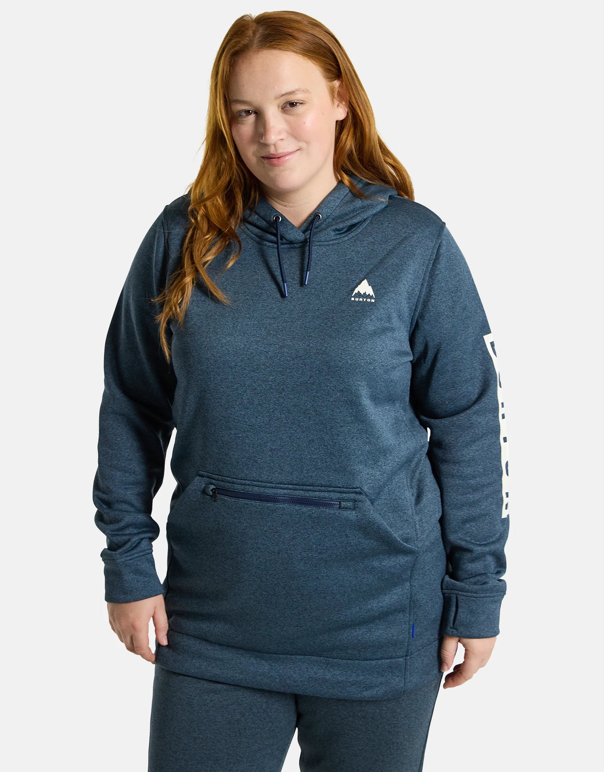 Burton Oak Pull Over Long Hoodiie Womens Dress Blue Heather - Elevation107