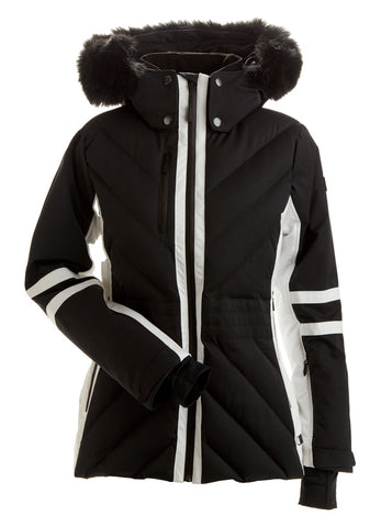 Nils Snowmass Faux Fur Jacket Womens 2024 Black