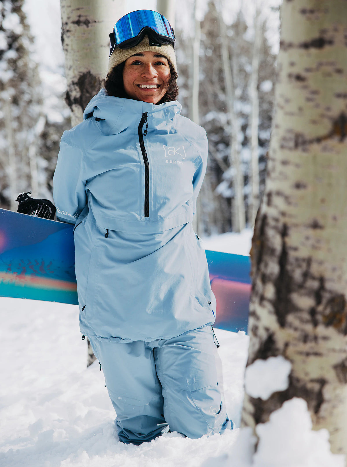 Burton [ak] Kimmy GORE - TEX Anorak Jacket Womens 2025 Dusty Blue - Elevation107