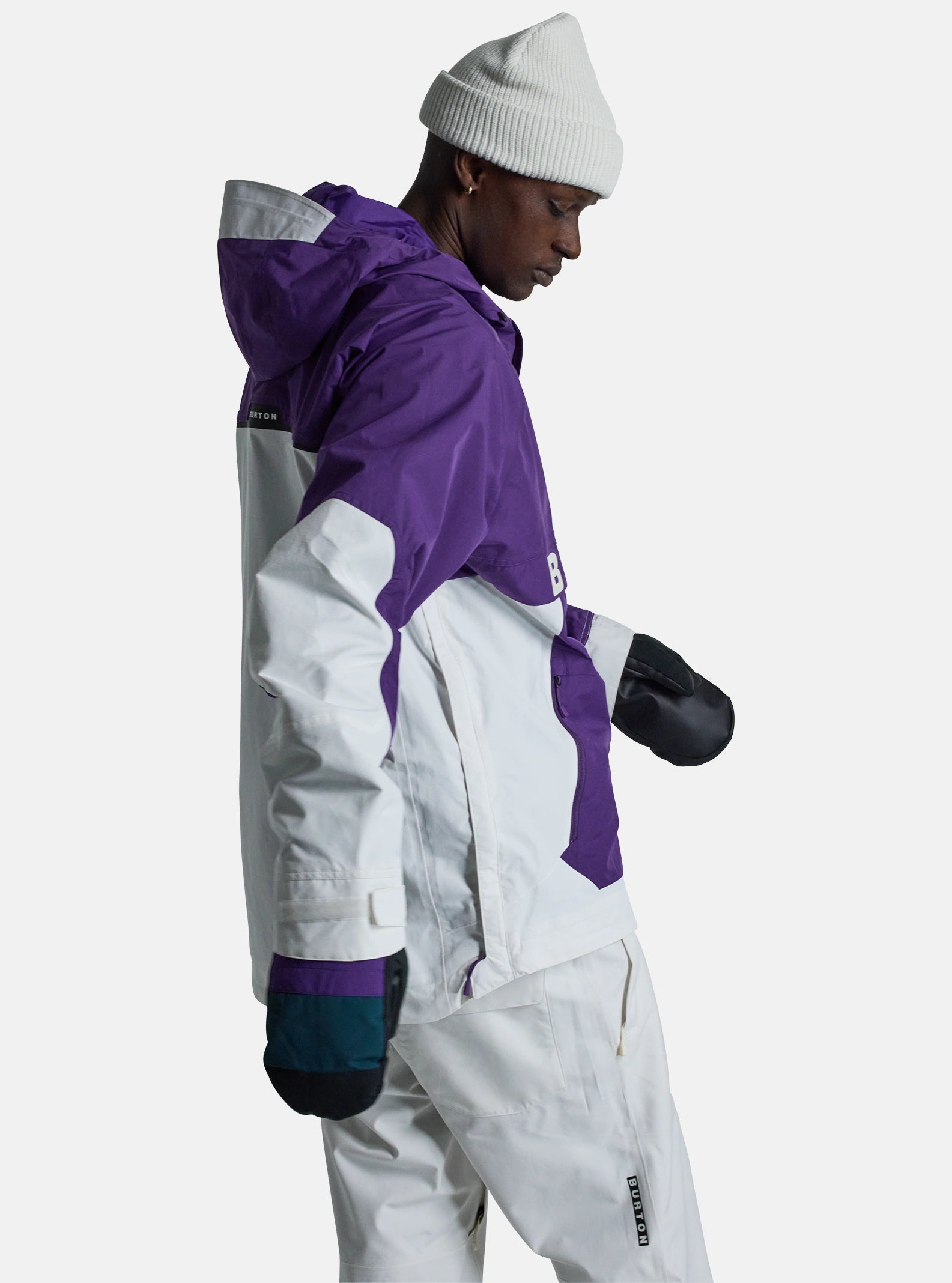Burton Frostner Anorak Mens 2025 Imperial Purple / Stout White - Elevation107
