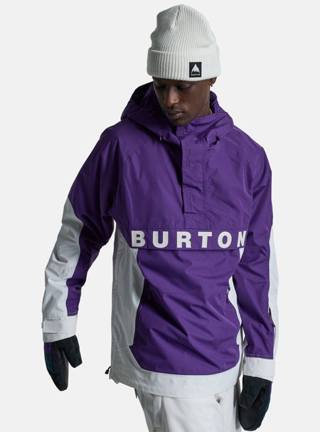 Burton Frostner Anorak Mens 2025 Imperial Purple / Stout White - Elevation107