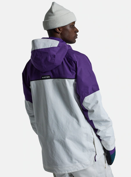 Burton Frostner Anorak Mens 2025 Imperial Purple / Stout White - Elevation107
