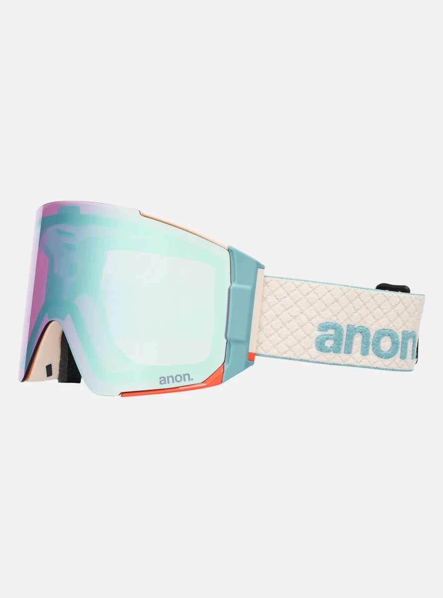 Anon Sync Goggles & MFI Face Mask & Spare Lens 2026 - Oat / Perceive Variable Blue Lens - Low Bridge Fit - Elevation107