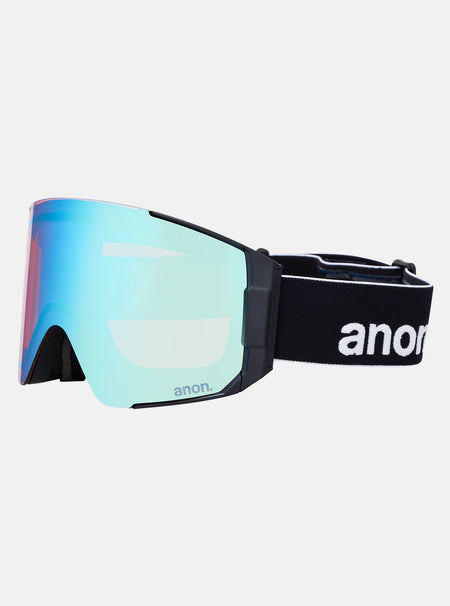 Anon Sync Goggles & MFI Face Mask & Spare Lens - Black / Perceive Variable Blue Lens - Elevation107