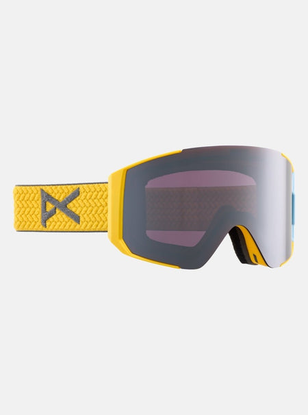 Anon Sync Goggles Low Bridge Fit Golden / Perceive Sunny Onyx Lens & Spare Lens - Elevation107
