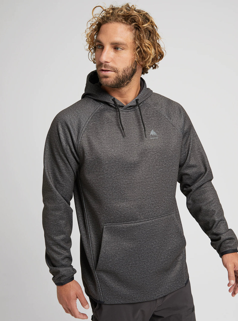 Burton Crown Weatherproof Pull Over Hoodie Mens Black Heather - Elevation107