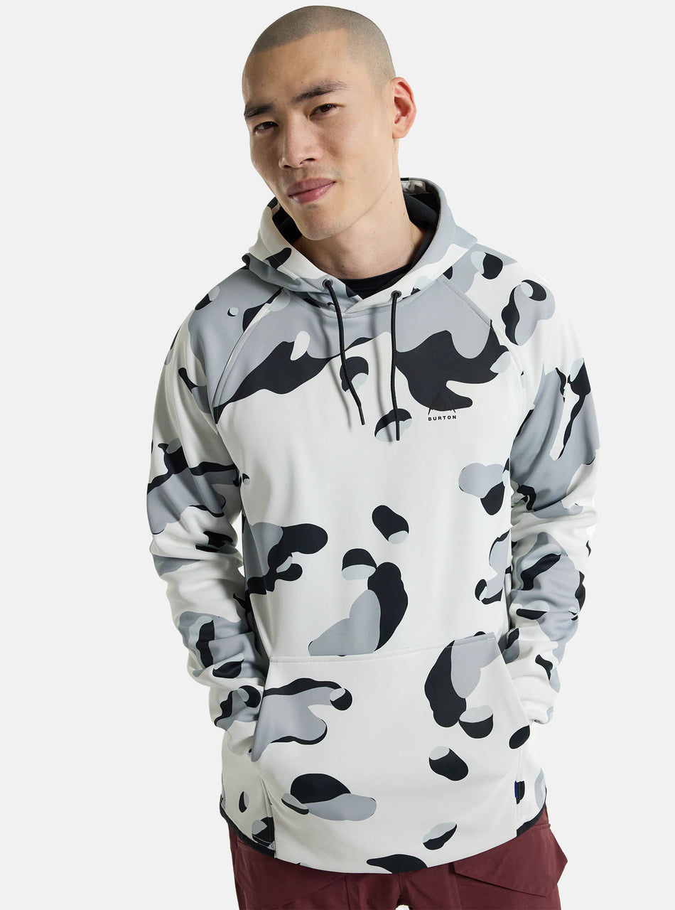 Burton Crown Weatherproof Pull Over Hoodie Mens Stout White / Cookie Camo - Elevation107