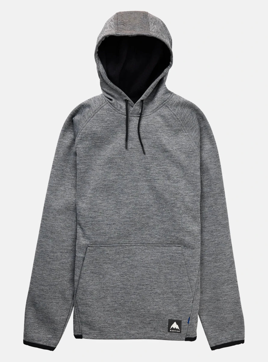 Burton Men's Crown Weatherprrof Pull Over Fleece Black Heather - Elevation107