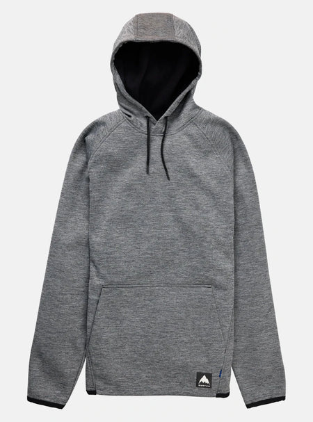 Burton Men's Crown Weatherprrof Pull Over Fleece Black Heather - Elevation107