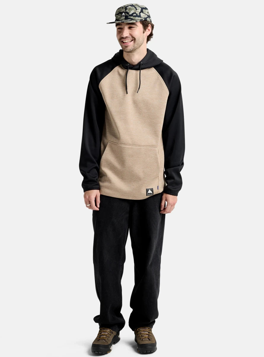 Burton Men's Crown Weatherprrof Pull Over Fleece Summit Taupe / Black - Elevation107