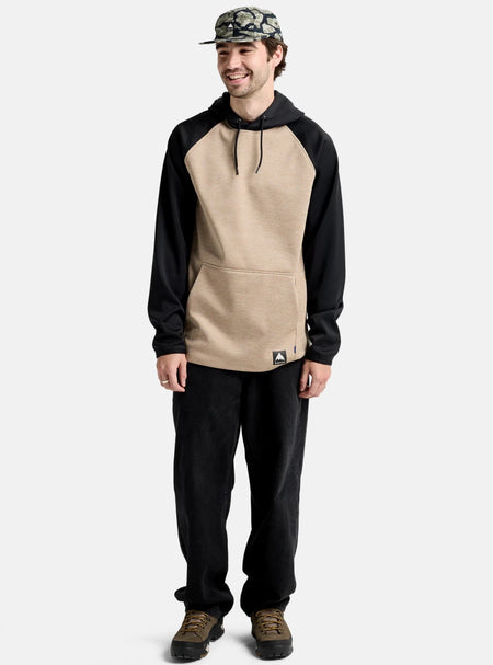 Burton Men's Crown Weatherprrof Pull Over Fleece Summit Taupe / Black - Elevation107