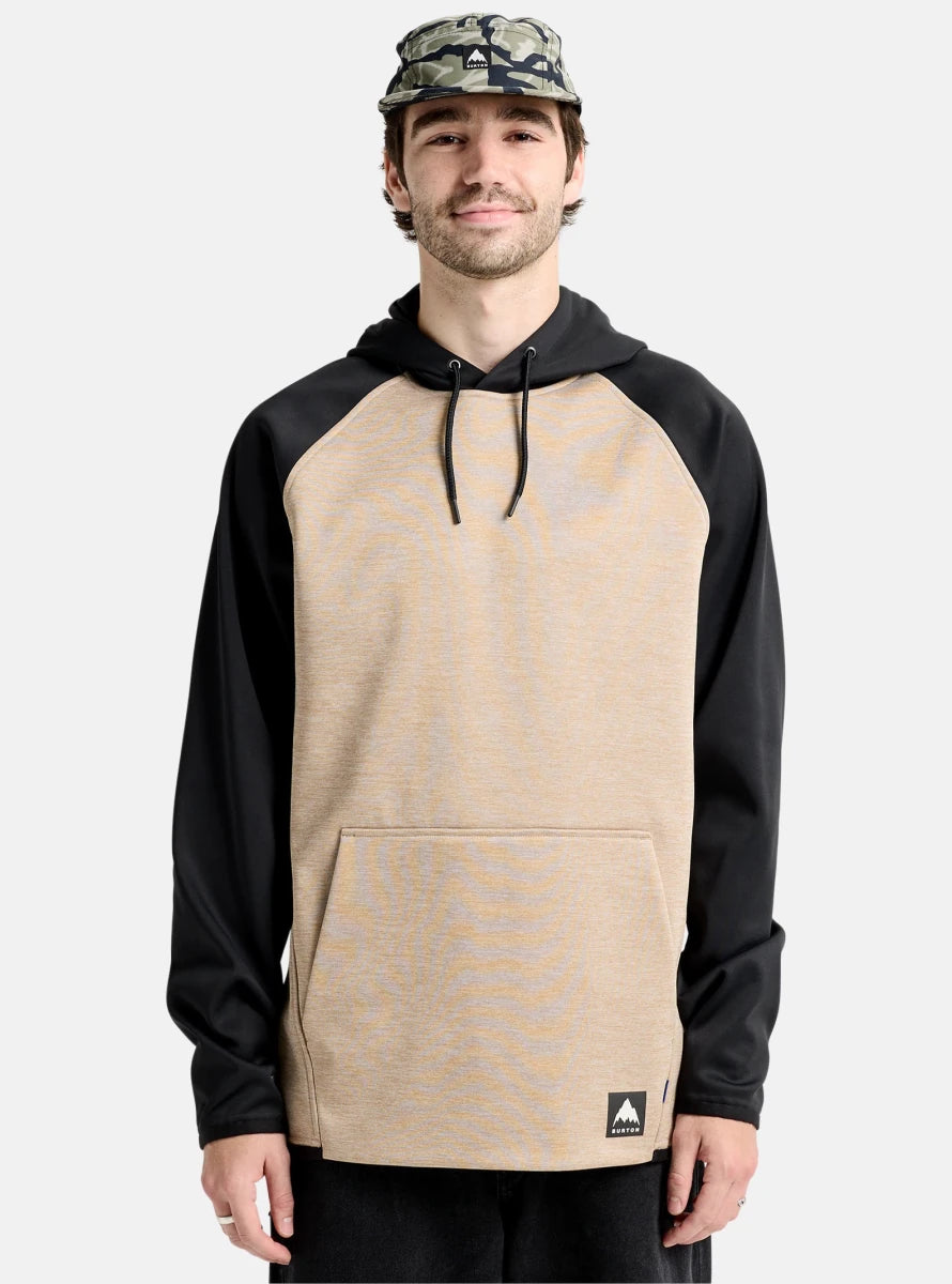 Burton Men's Crown Weatherprrof Pull Over Fleece Summit Taupe / Black - Elevation107