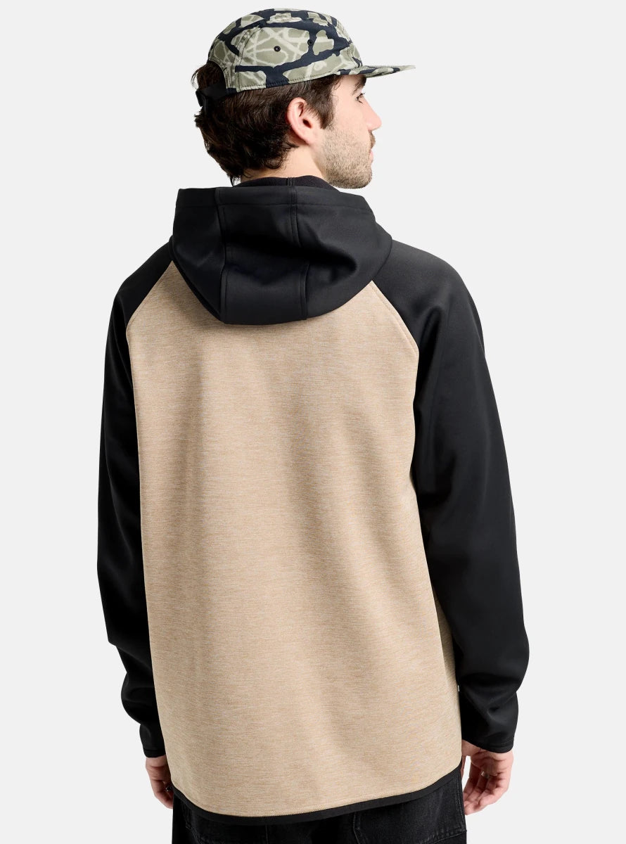Burton Men's Crown Weatherprrof Pull Over Fleece Summit Taupe / Black - Elevation107