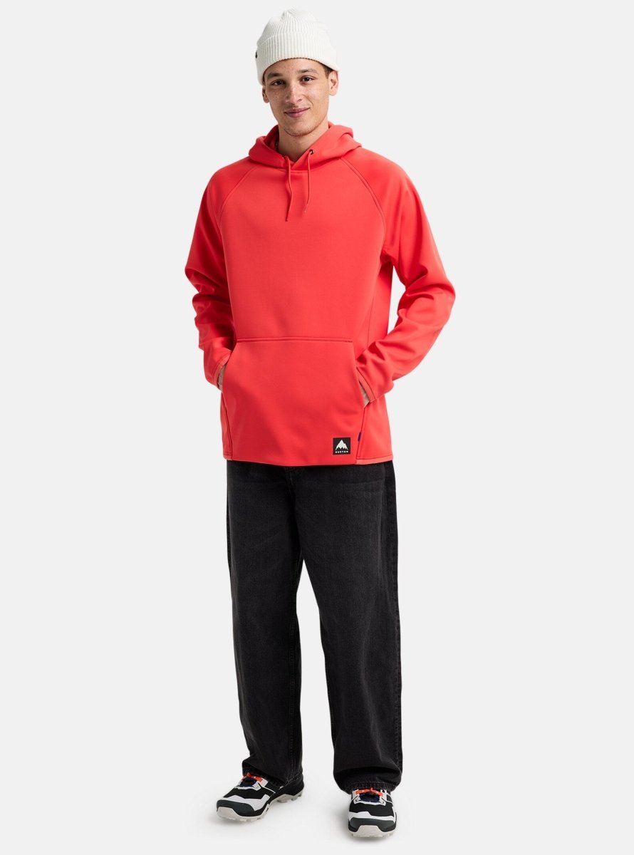 Burton Men's Crown Weatherprrof Pull Over Fleece Fiesta Red - Elevation107