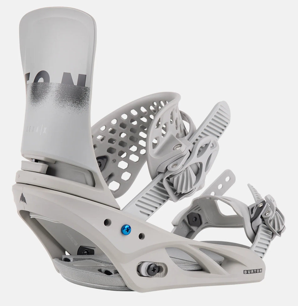 Burton Lexa X Snowboard Bindings Womens Grey / Logo - Elevation107