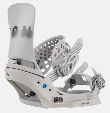 Burton Lexa X EST Snowboard Bindings Womens Grey / Logo - Elevation107