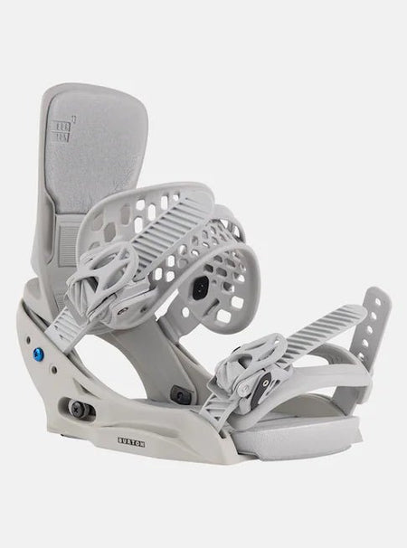 Burton Lexa X EST Snowboard Bindings Womens Grey / Logo - Elevation107