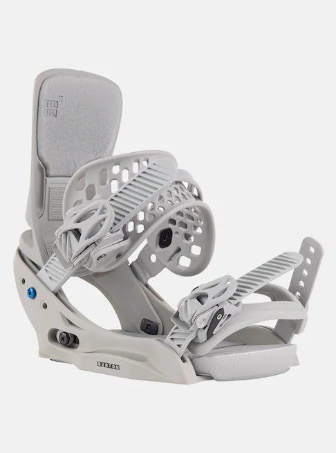 Burton Lexa X EST Snowboard Bindings Womens Grey / Logo - Elevation107