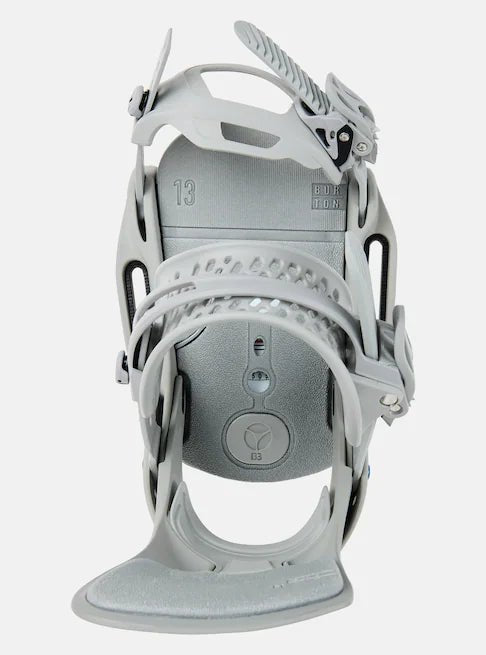 Burton Lexa X EST Snowboard Bindings Womens Grey / Logo - Elevation107