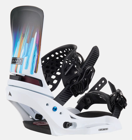 Burton Lexa X EST Snowboard Bindings Womens White / Graphic - Elevation107