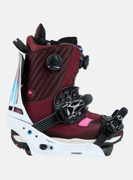 Burton Lexa X EST Snowboard Bindings Womens White / Graphic - Elevation107