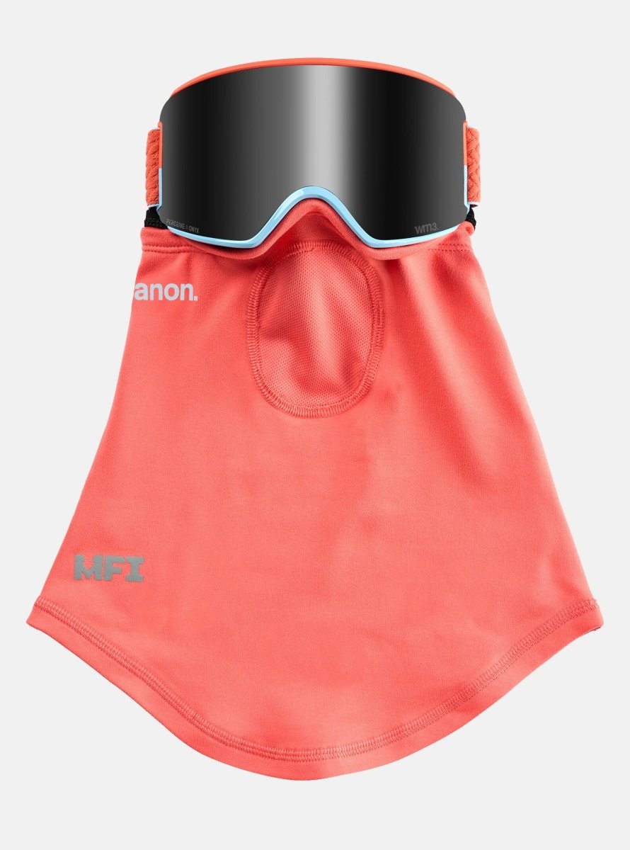 Anon WM3 Goggles & MFI Face Mask & Spare Lens Low Bridge Fit Peach Echo / Perceive Sunny Onyx Lens - Elevation107