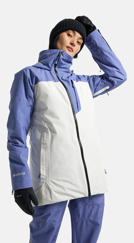 Burton Pillowline GORE-TEX Jacket Womens 2024 Slate Blue / Stout White