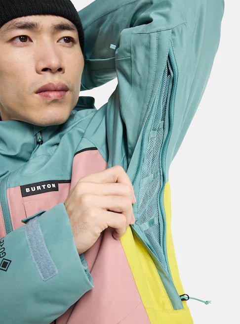 Burton Pillowline GORE - TEX Jacket Mens Rock Lichen / Powder Blush / Sulfur - Elevation107