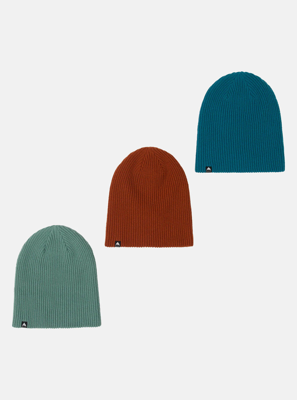 Burton Recycled DND Beanie 3 Pack 2026 Chestnut Brown / Blue Teal / Soft Sage - Elevation107