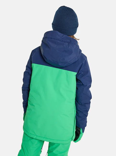 Burton Frostner Anorak Jacket Kids Dress Blue / Galaxy Green - Elevation107
