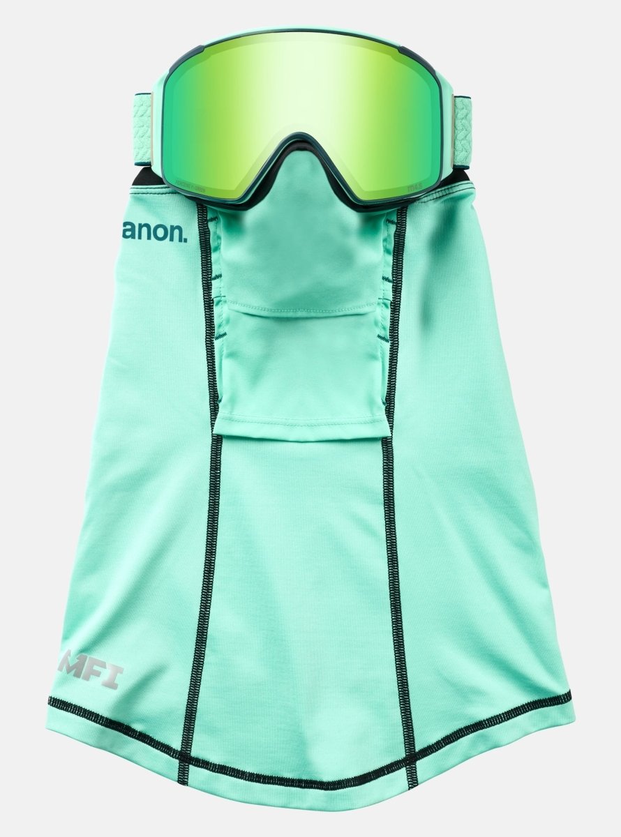 Anon M4S Toric Goggles & MFI Face Mask & Spare Lens Low Bridge Fit Powder Mint / Perceive Variable Green Lens - Elevation107