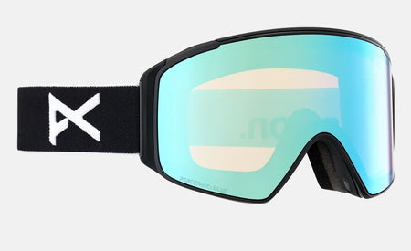 Anon M4S Cylindrical Goggles & MFI Face Mask & Spare Lens Black / Perceive Variable Blue Lens - Elevation107