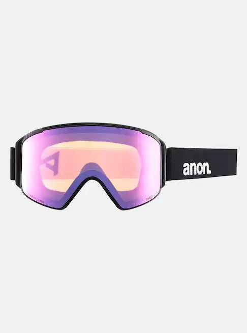 Anon M4S Cylindrical Goggles & MFI Face Mask & Spare Lens Black / Perceive Variable Blue Lens - Elevation107