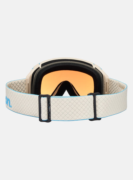 Anon M4S (Cylindrical) Goggles & MFI Face Mask & Spare Lens - Oat / Perceive Variable Blue Lens - Low Bridge Fit - Elevation107