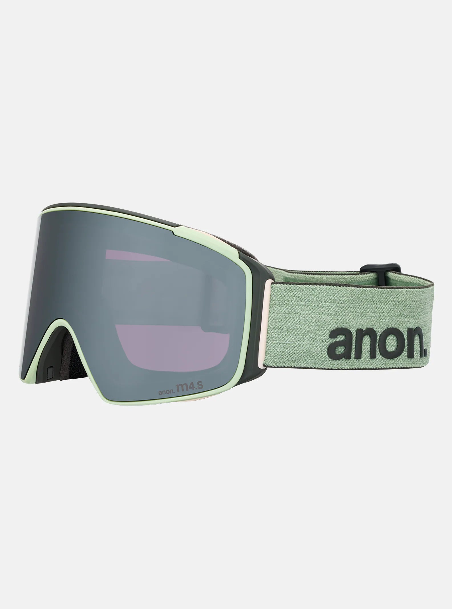 Anon M4S (Cylindrical) Goggles & MFI Face Mask & Spare Lens - Soft Sage / Perceive Sunny Onyx Lens - Low Bridge Fit - Elevation107