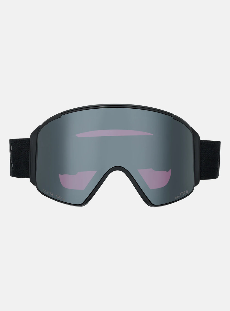 Anon M4S (Cylindrical) Goggles & MFI Face Mask & Spare Lens - Smoke / Perceive Sunny Onyx Lens - Low Bridge Fit - Elevation107