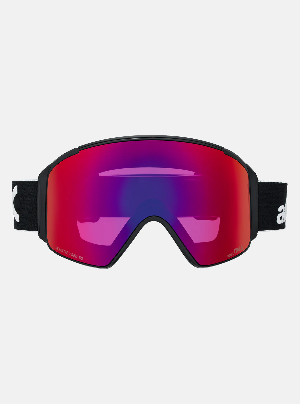 Anon M4S (Cylindrical) Goggles & MFI Face Mask & Spare Lens - Black / Perceive Sunny Red Lens - Elevation107