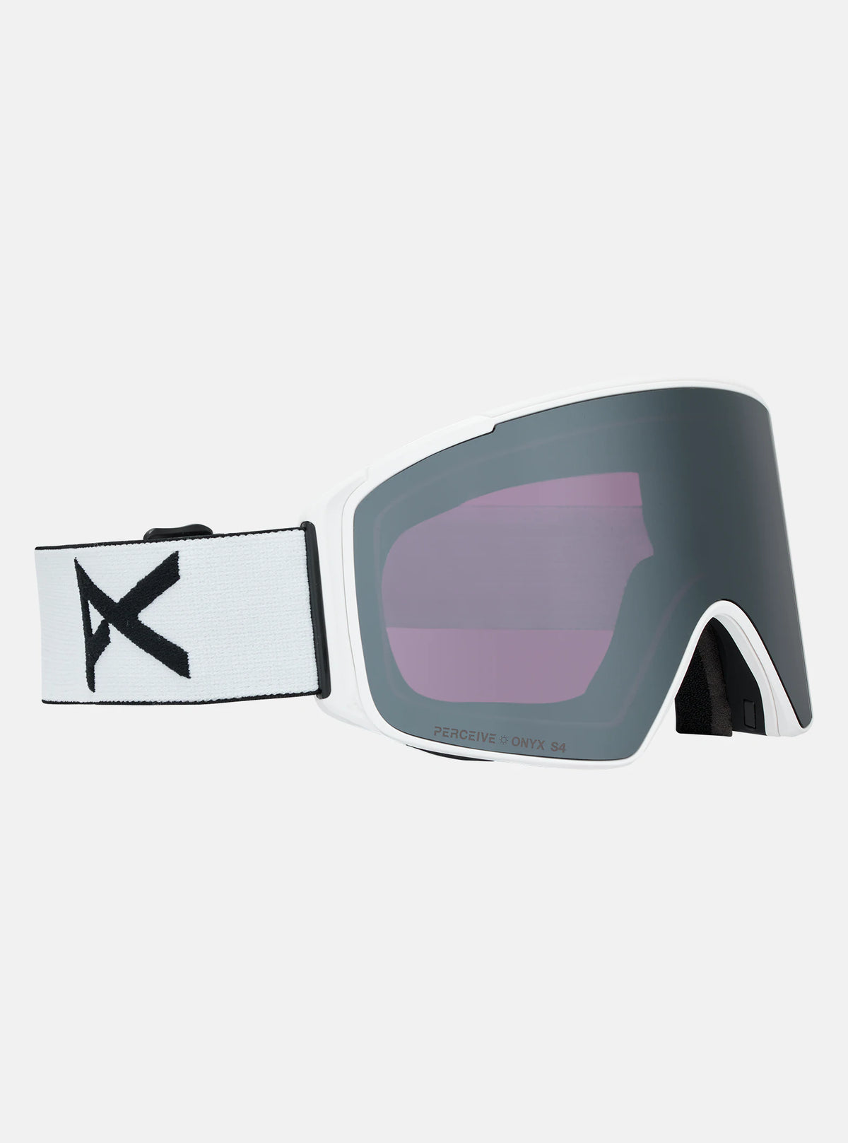 Anon M4S (Cylindrical) Goggles & MFI Face Mask & Spare Lens - White / Perceive Sunny Onyx Lens - Elevation107