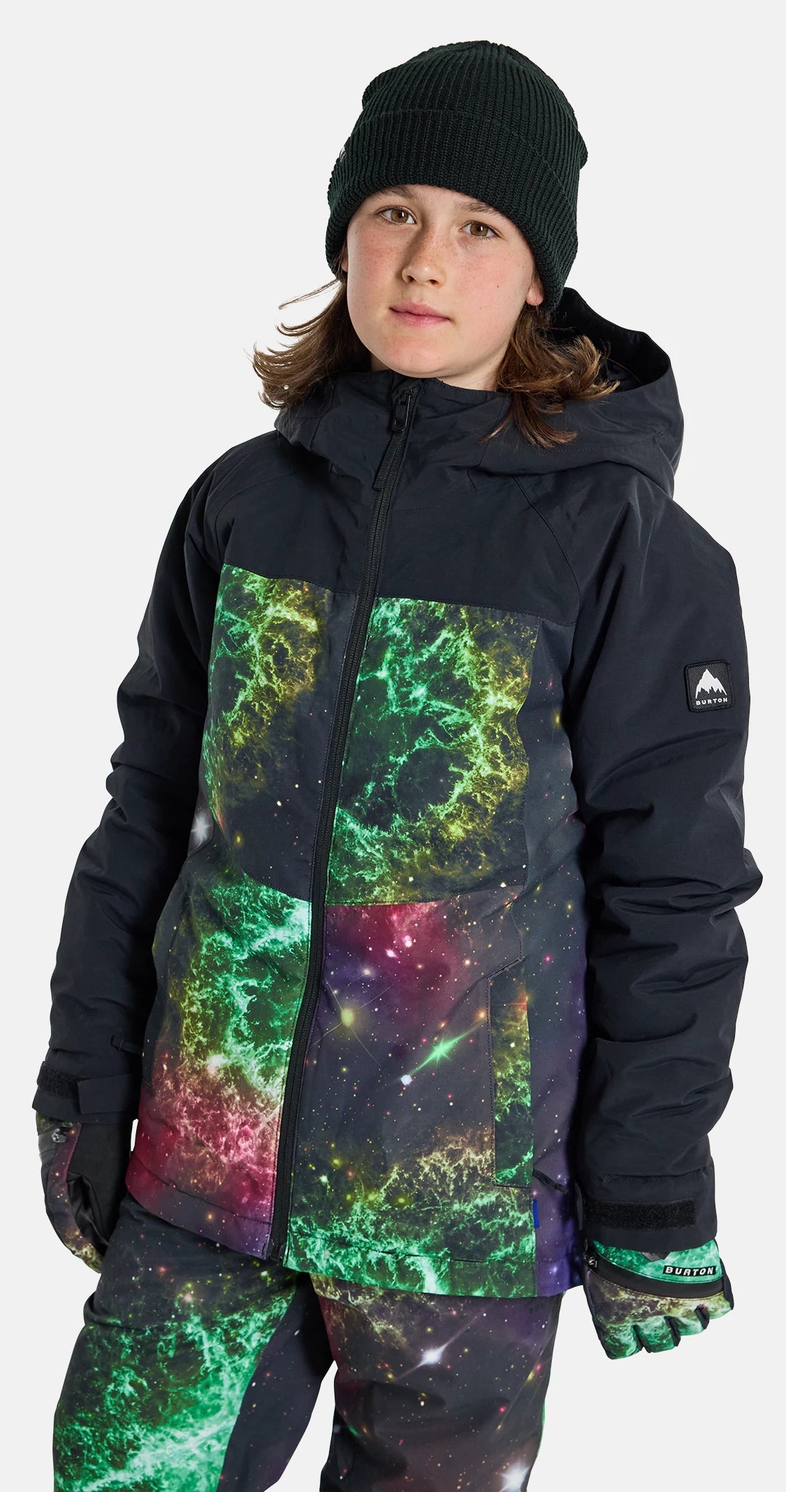 Burton Lodgepole Jacket Boys Black / Painted Planets - Elevation107
