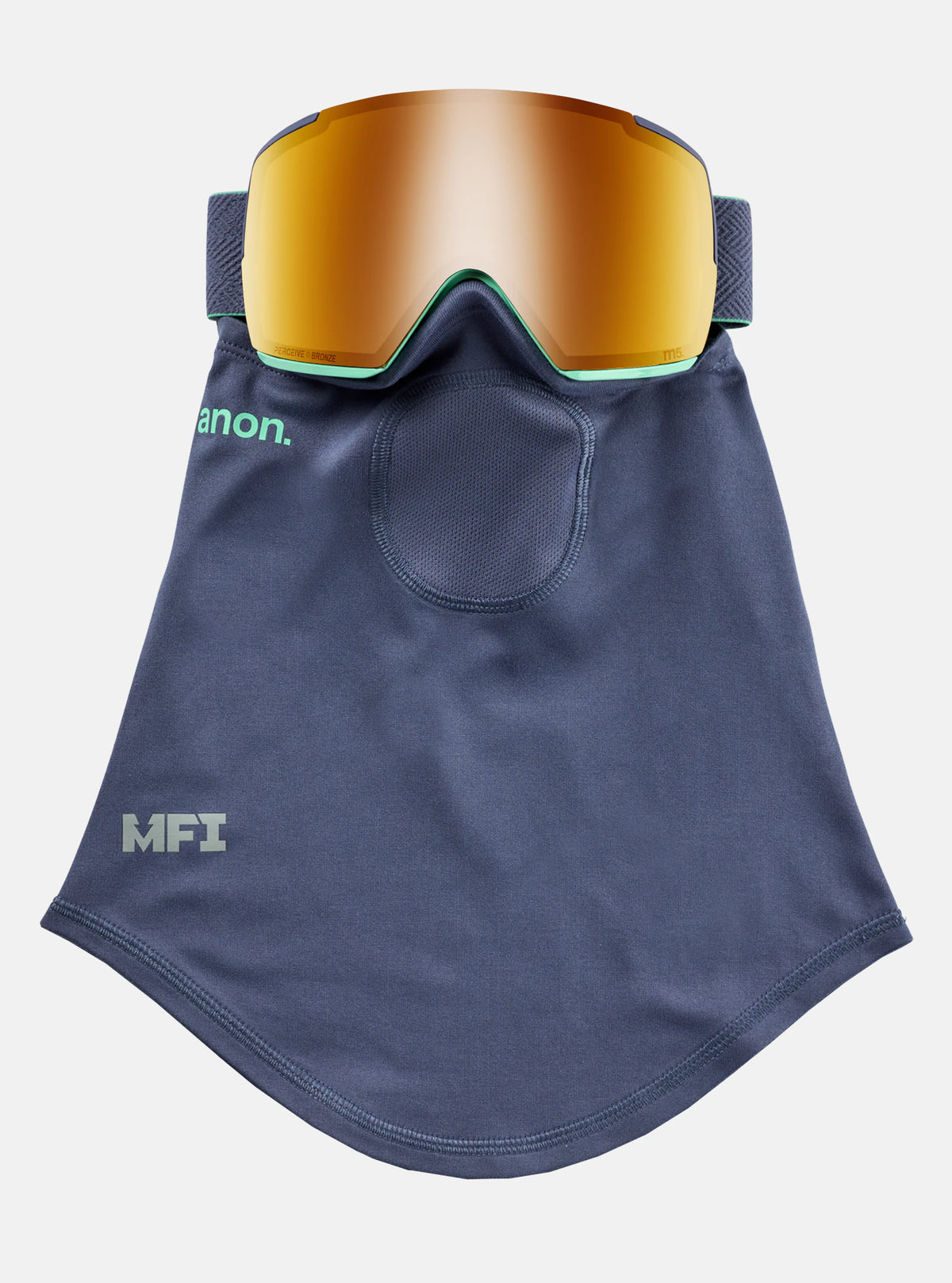 Anon M5 Goggles & MFI Face Mask & Spare Lens Low Bridge Fit Purple / Perceive Sunny Bronze Lens - Elevation107