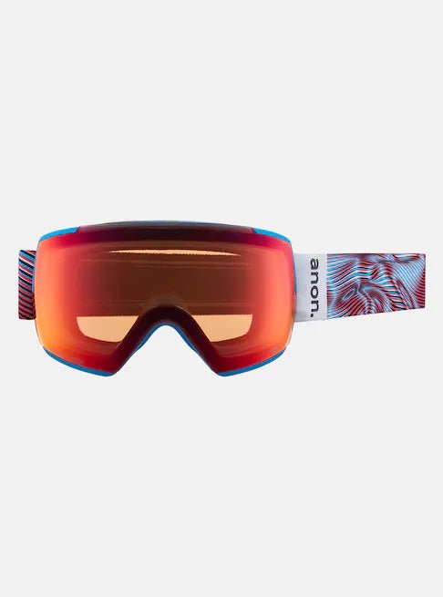 Anon M5 Goggles & MFI Face Mask & Spare Lens Low Bridge Fit Waves / Perceive Sun Red Lens - Elevation107