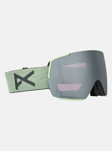 Anon M5S Goggles & MFI Face Mask & Spare Lens - Soft Sage / Perceive Sunny Onyx Lens - Elevation107
