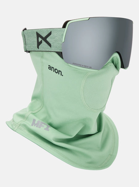 Anon M5S Goggles & MFI Face Mask & Spare Lens - Soft Sage / Perceive Sunny Onyx Lens - Elevation107