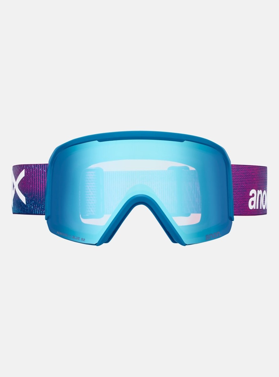 Anon Nesa Goggles & Spare Lens - Pink Denim / Perceive Variable Blue Lens - Low Bridge Fit - Elevation107