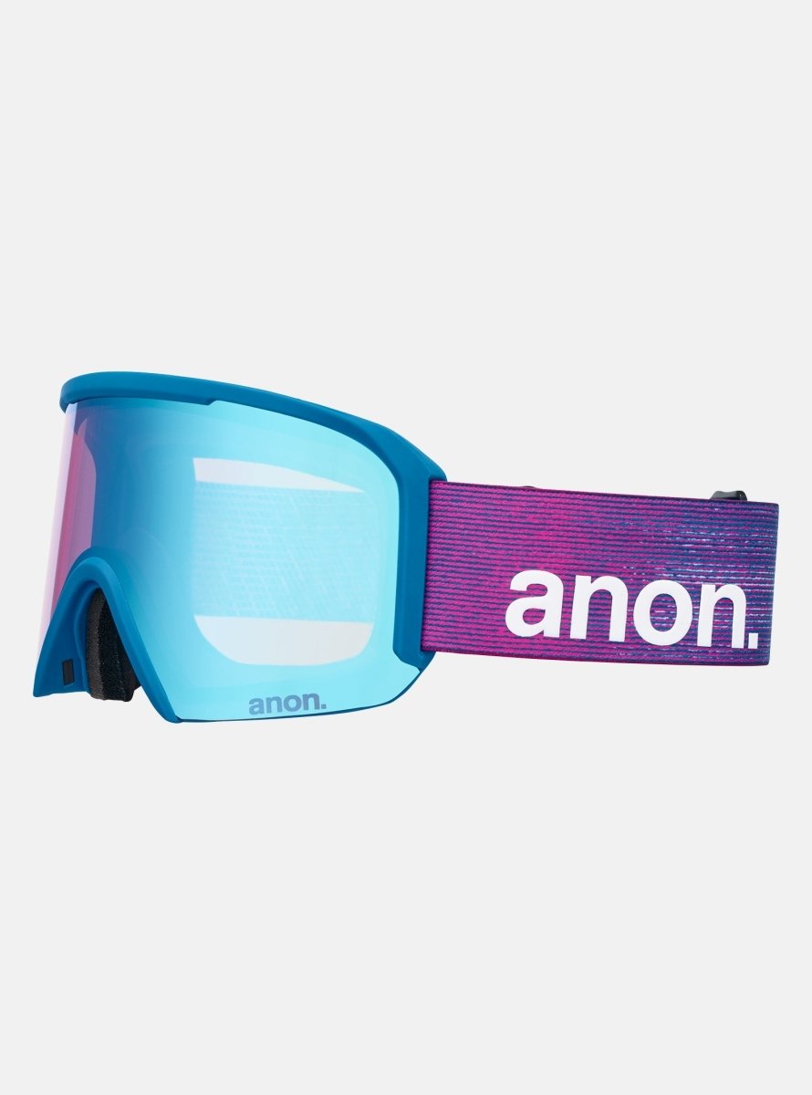 Anon Nesa Goggles & Spare Lens - Pink Denim / Perceive Variable Blue Lens - Low Bridge Fit - Elevation107