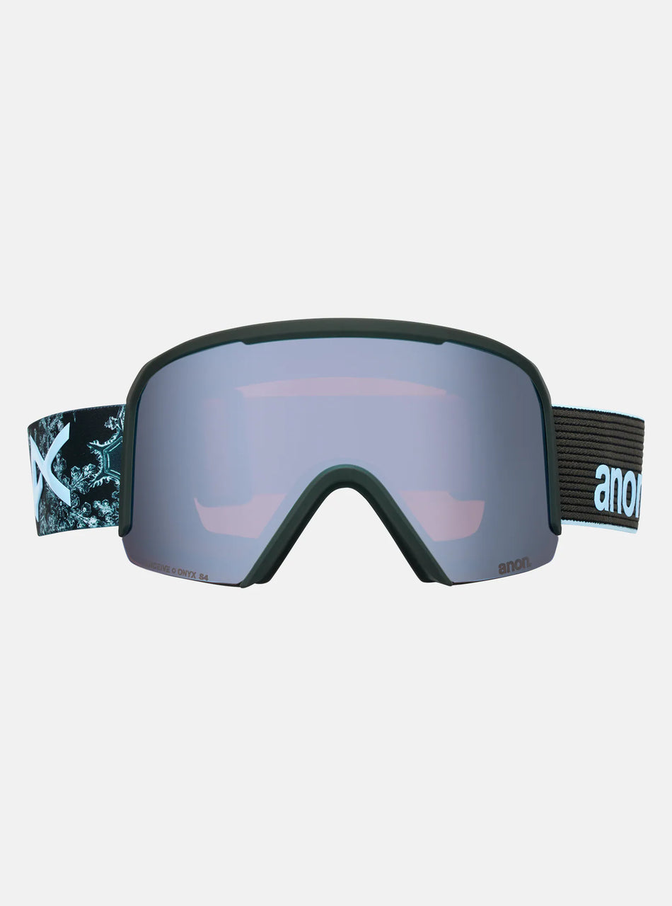 Anon Nesa Goggles & Spare Lens - Snow Flurry / Perceive Sunny Onyx Lens - Low Bridge Fit - Elevation107