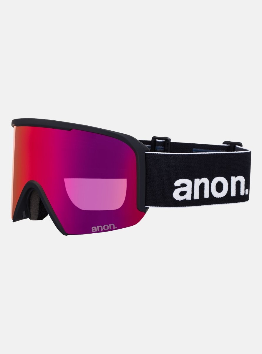 Anon Nesa Goggles & Spare Lens - Black / Perceive Sunny Red Lens - Low Bridge Fit - Elevation107